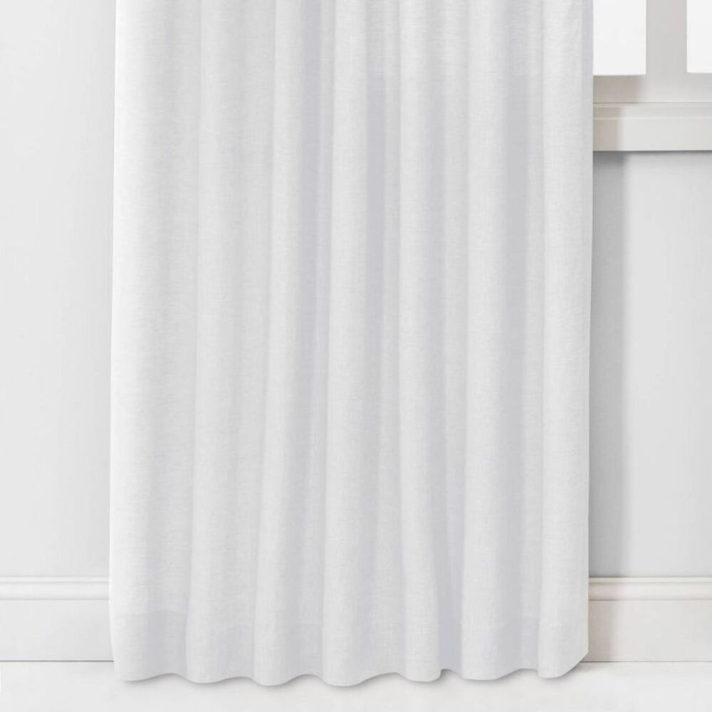Threshold -  Light Filtering Linen Window Curtain Pan White - Picture 2 of 4